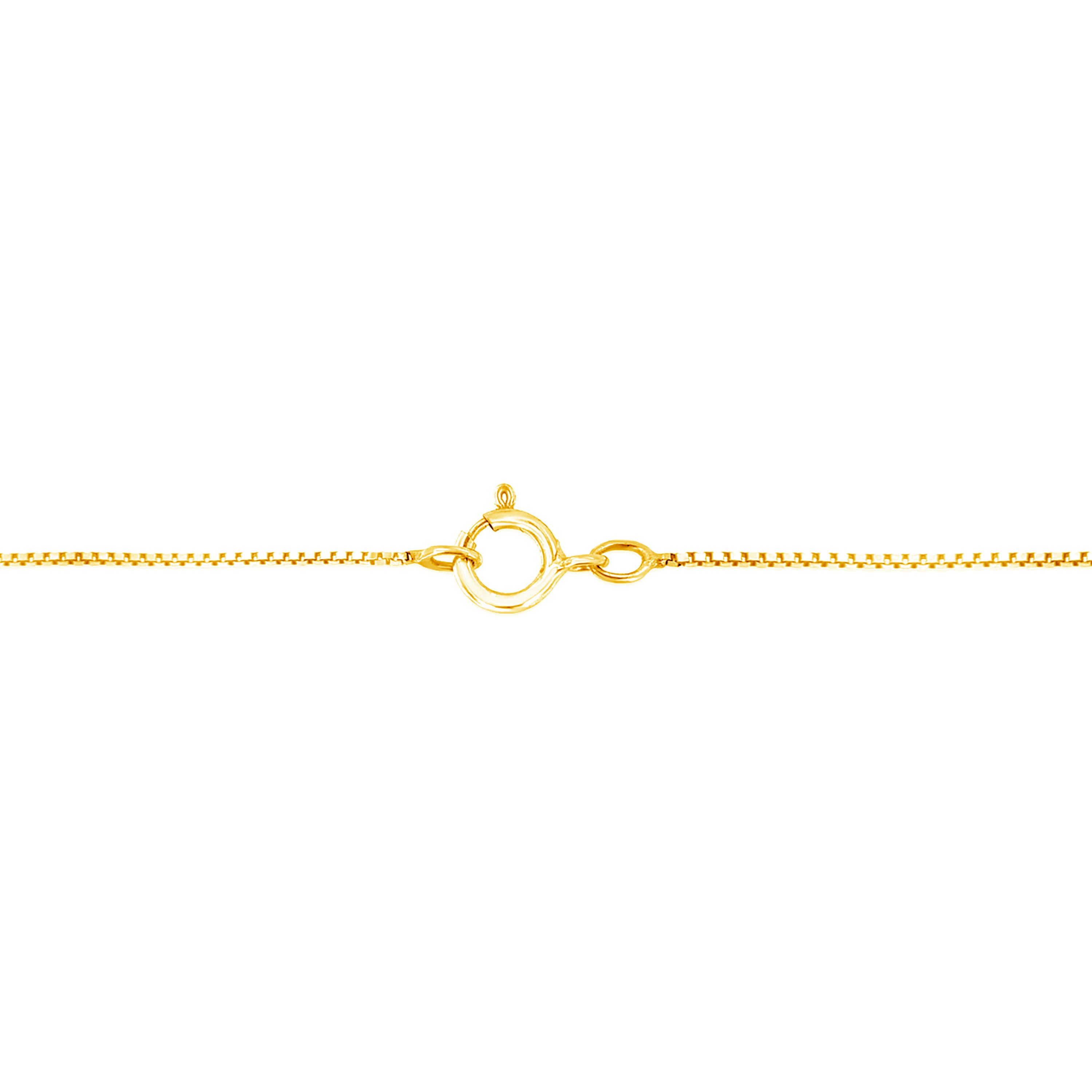 10K Yellow Gold 1/4 cttw Diamond Graduating 3 Stone Drop 18" Pendant Necklace