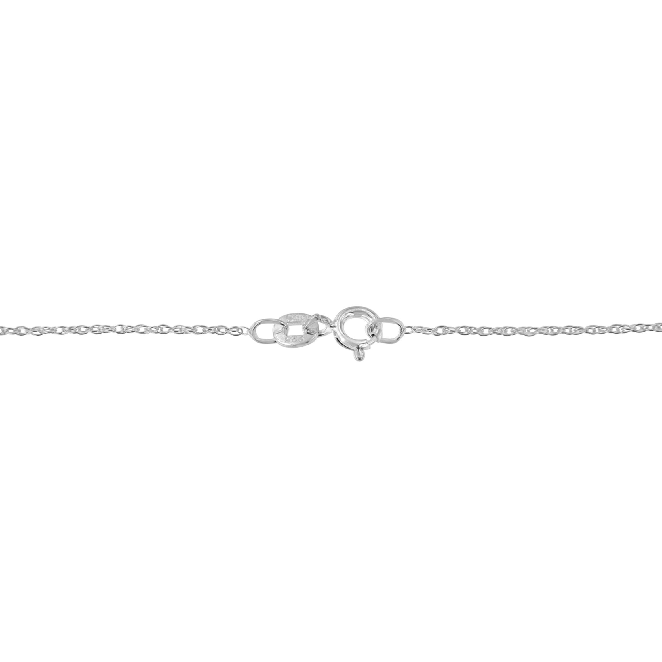 10K White Gold 1/10 Cttw Miracle Set Diamond Marquise Shape 18" Pendant Necklace
