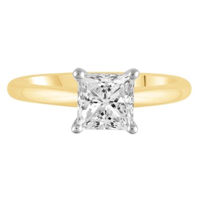 Novo Brilliance Lab Created 1 1/2 ct. t.w. Lab Grown Diamond Solitare Ring in 14K Gold, Yellow, 7