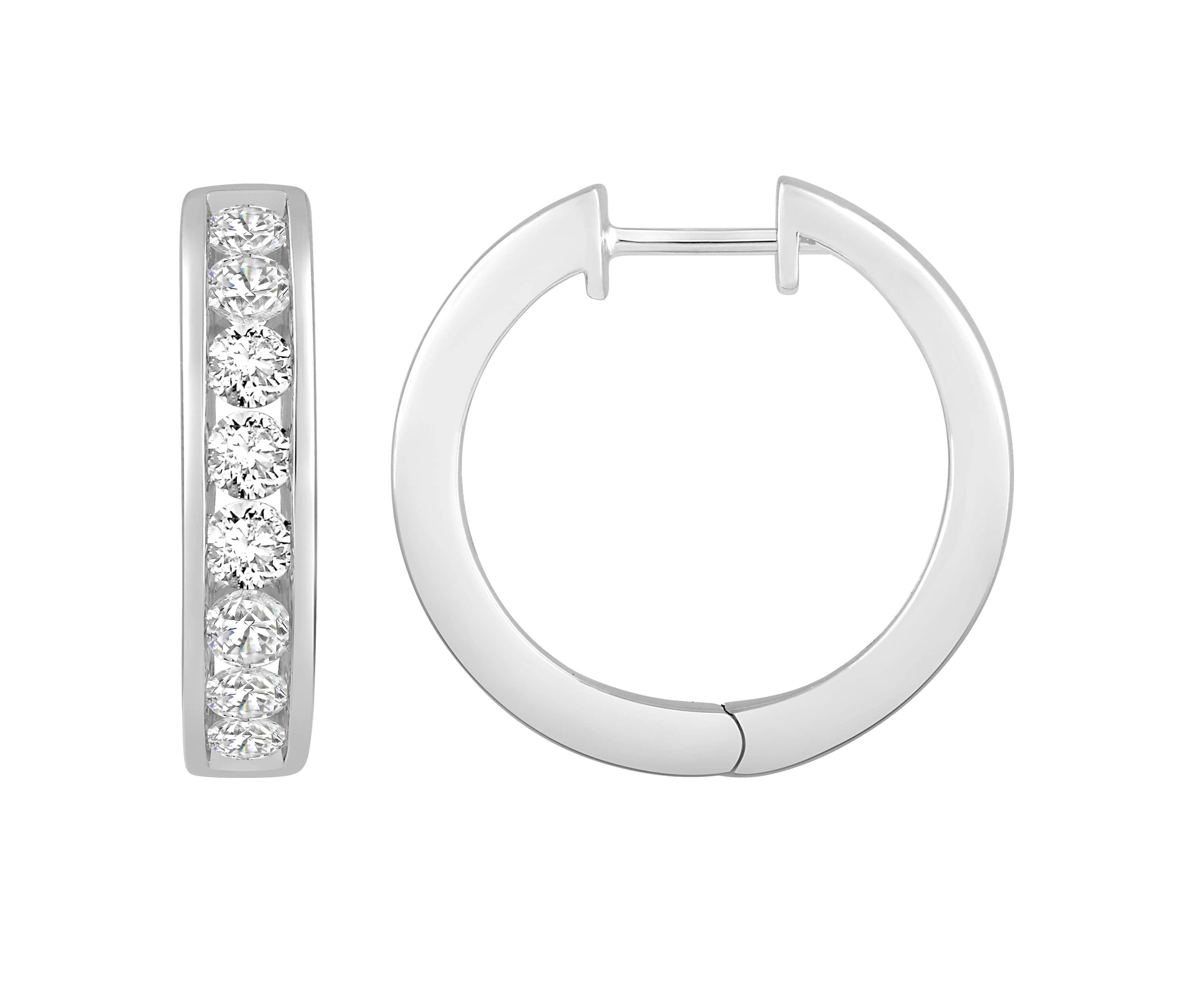 Lab Created 2 ct. t.w. Lab Grown Diamond Hoop Earrings in 14K Gold