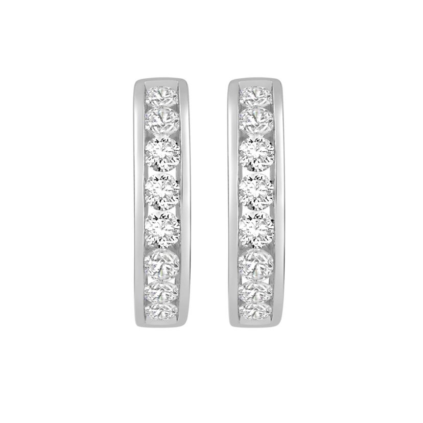 Lab Created 2 ct. t.w. Lab Grown Diamond Hoop Earrings in 14K Gold