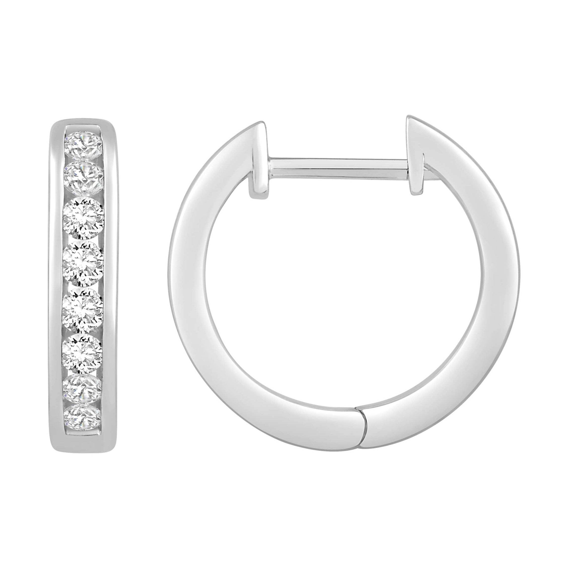 Lab Created 1/2 ct. t.w. Lab Grown Diamond Hoop Earrings in 14K Gold