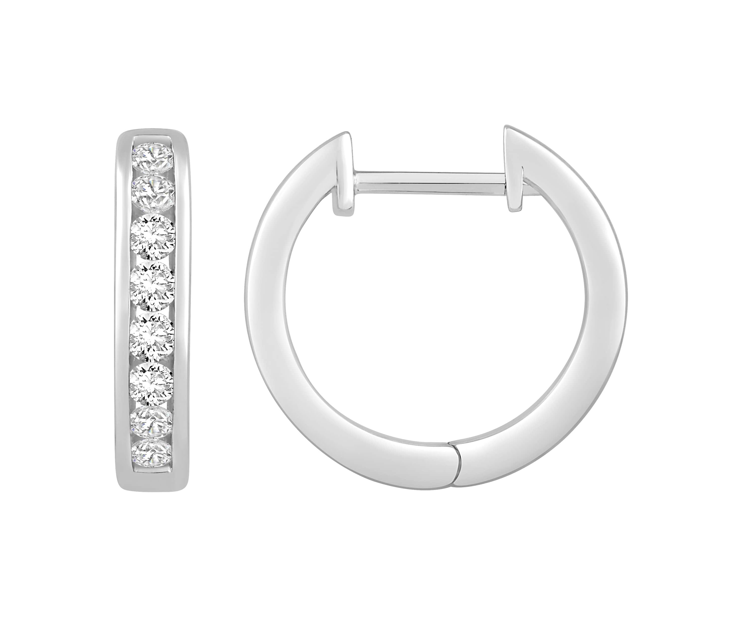 Lab Created 1/2 ct. t.w. Lab Grown Diamond Hoop Earrings in 14K Gold