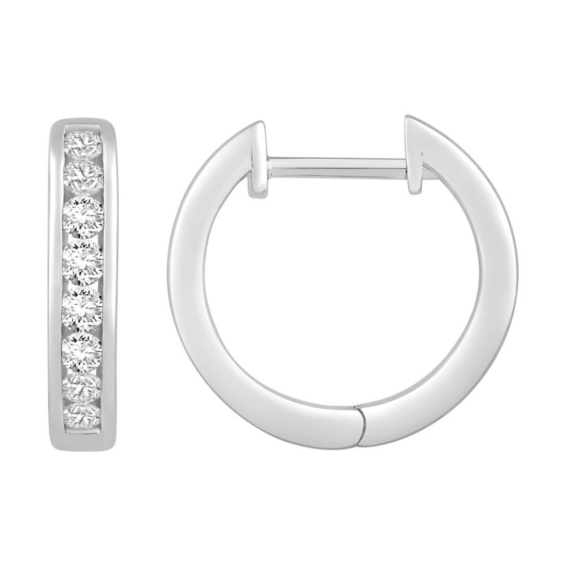 Lab Created 1/2 ct. t.w. Lab Grown Diamond Hoop Earrings in 14K Gold