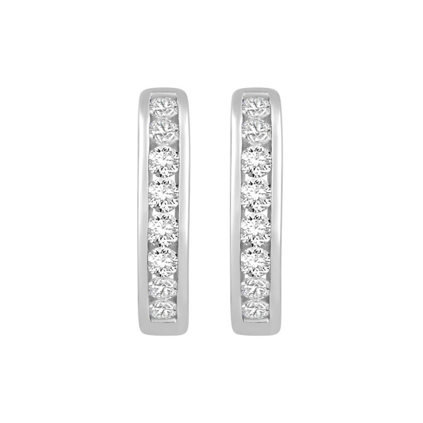 Lab Created 1/2 ct. t.w. Lab Grown Diamond Hoop Earrings in 14K Gold