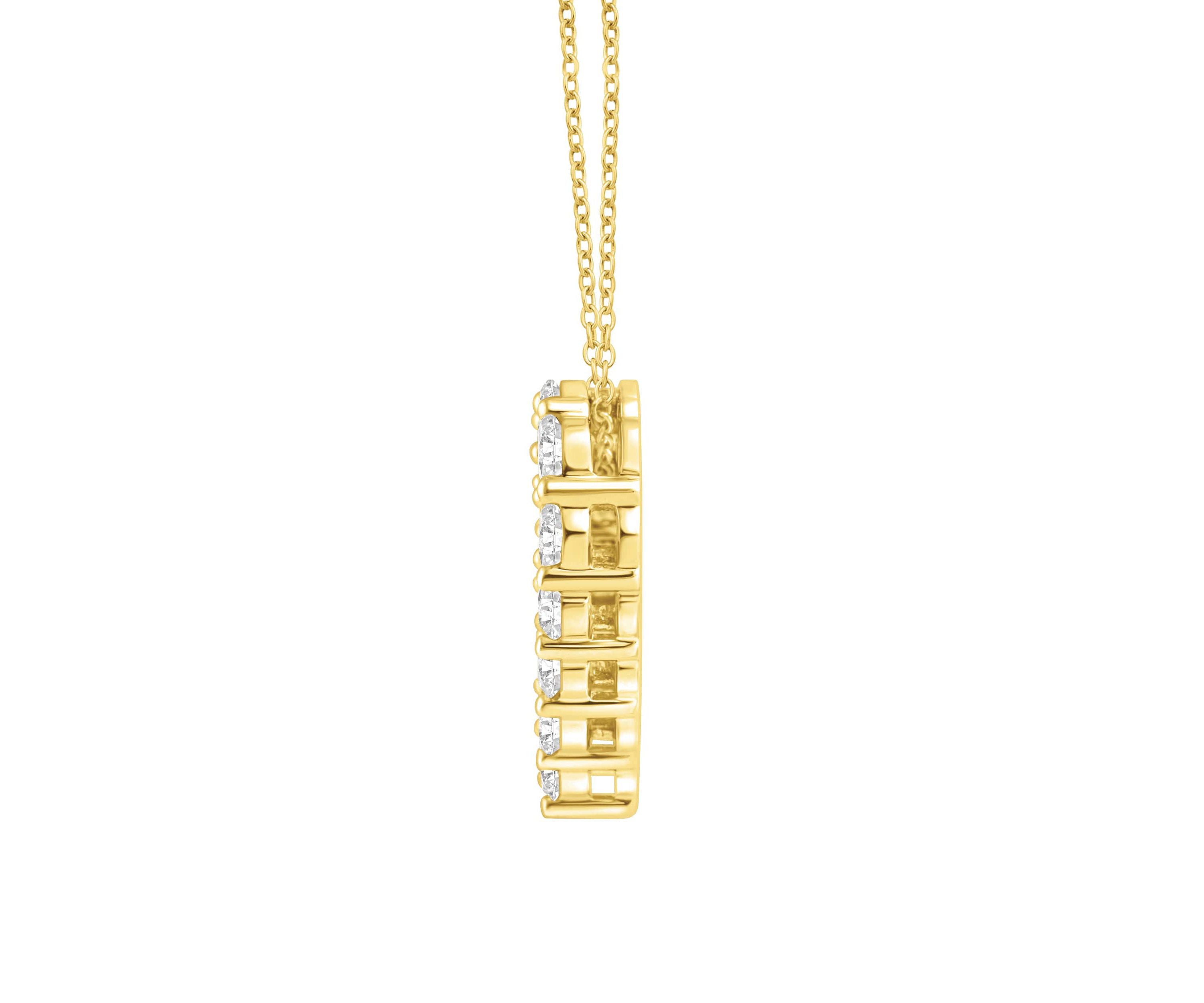 Lab Created 2 ct. t.w. Lab Grown Diamond Heart Outline Pendant in 14K Gold