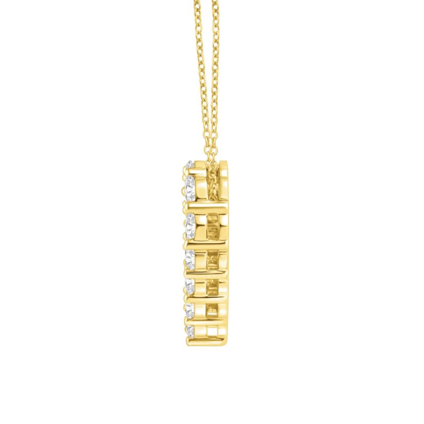 Lab Created 2 ct. t.w. Lab Grown Diamond Heart Outline Pendant in 14K Gold