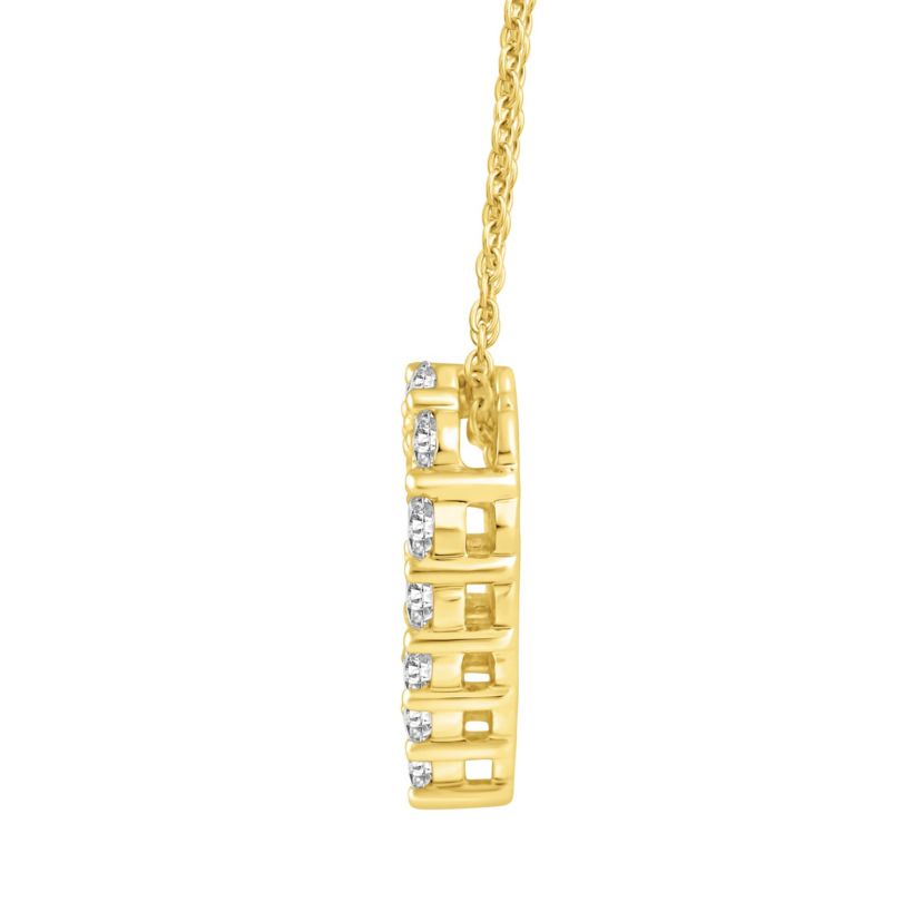 Lab Created 1 ct. t.w. Lab Grown Diamond Heart Outline Pendant in 14K Gold