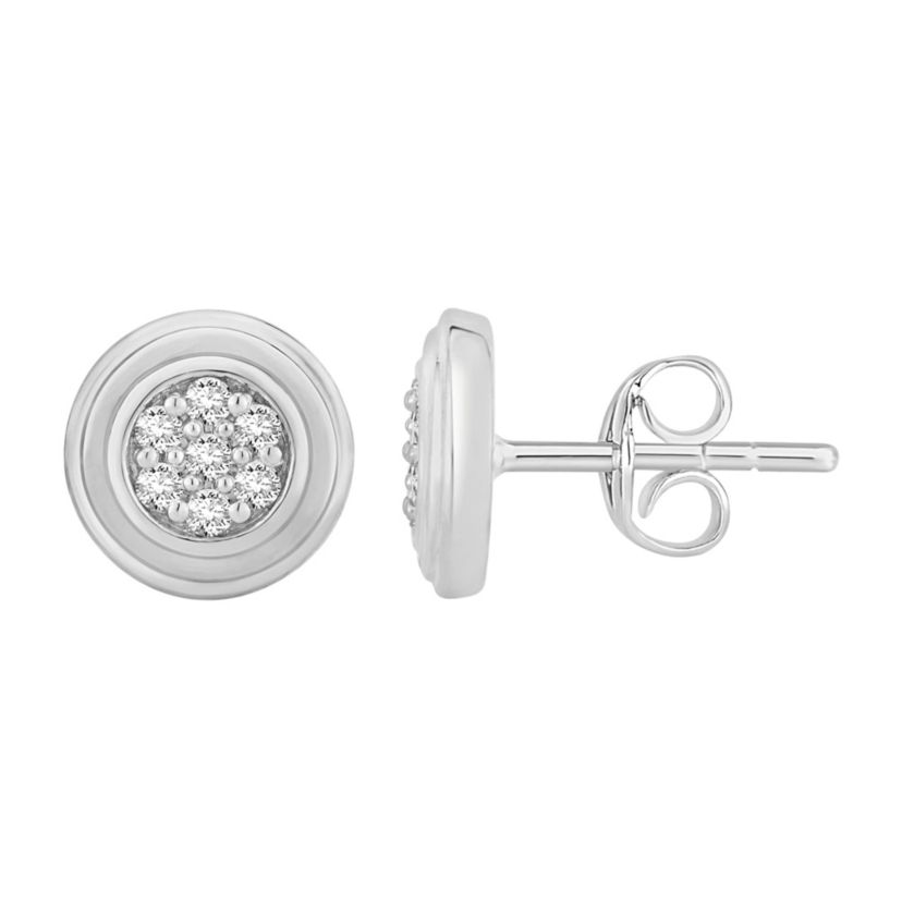 Lab Created 1/4 ct. t.w. Lab Grown Diamond Round Shape Mulit-Stone Earrings in 14K Gold