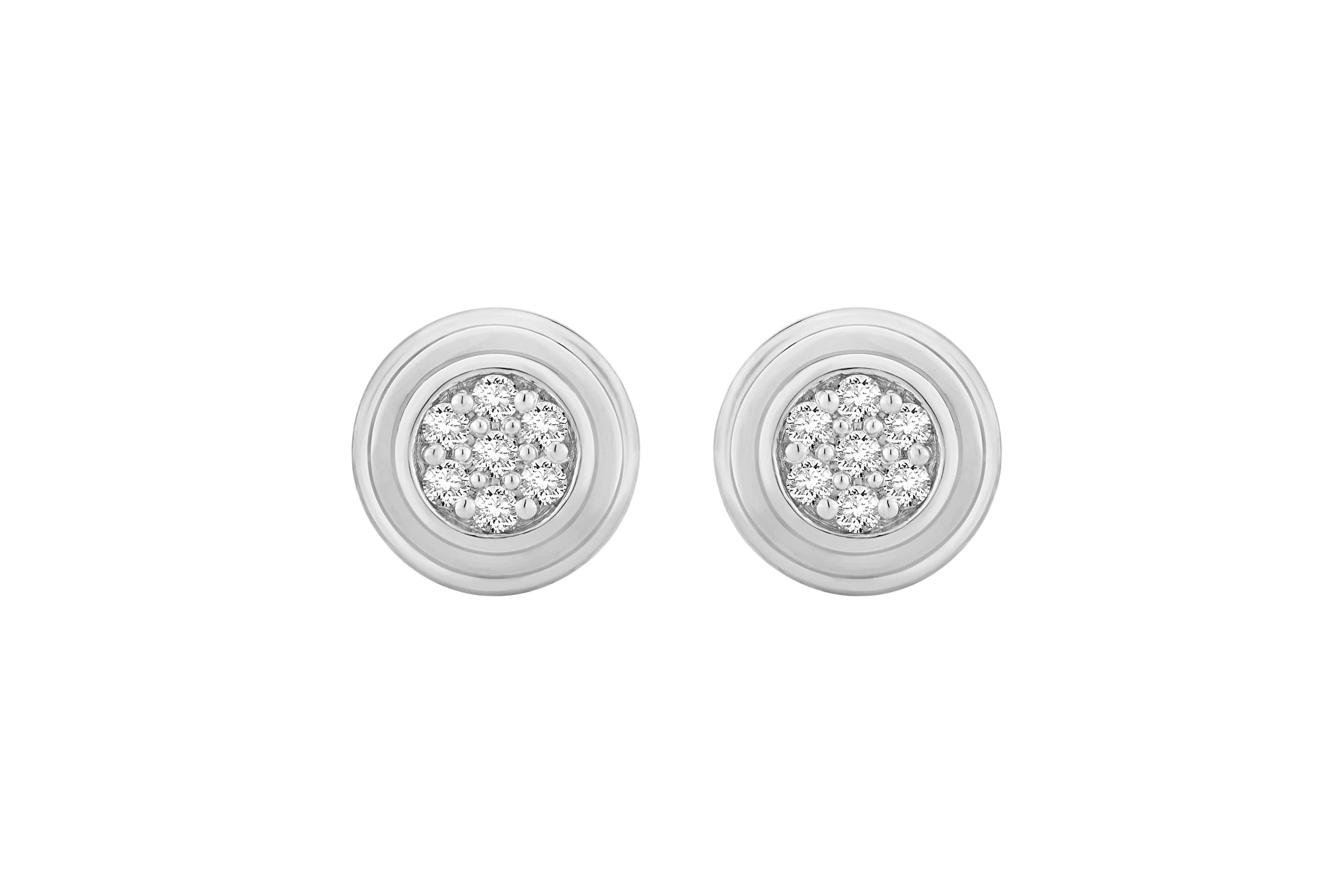 Lab Created 1/4 ct. t.w. Lab Grown Diamond Round Shape Mulit-Stone Earrings in 14K Gold