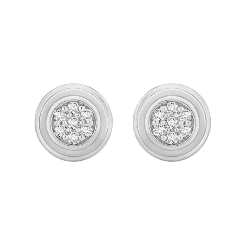 Lab Created 1/4 ct. t.w. Lab Grown Diamond Round Shape Mulit-Stone Earrings in 14K Gold