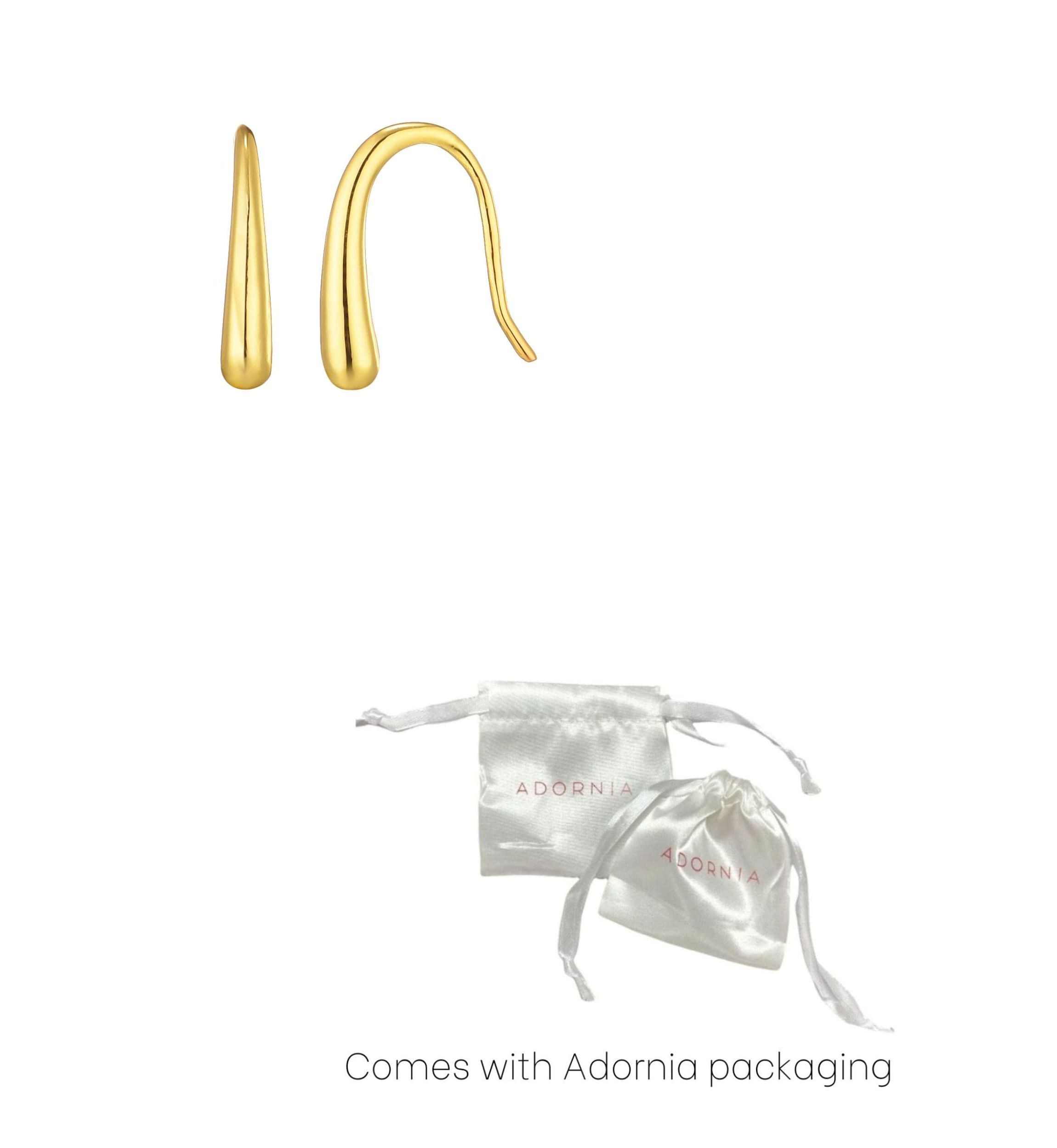 14k Gold Vermeil .925 Sterling Silver Teardrop Wire Earrings