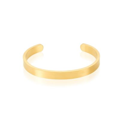 Adornia Man Men's Tarnish Resistant 14k Gold Plated 7mm Cuff Bracelet