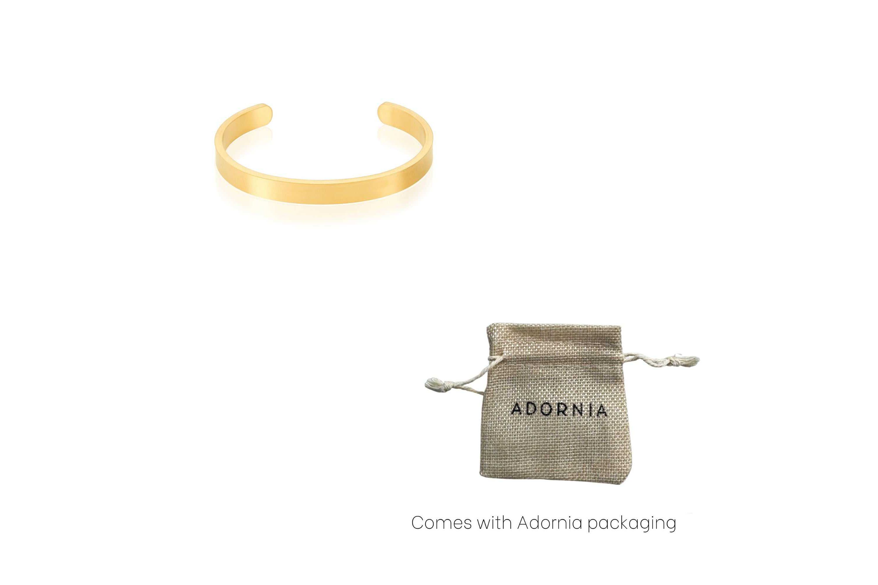Mens Tarnish Resistant 14k Gold Plated 7mm Cuff Bracelet