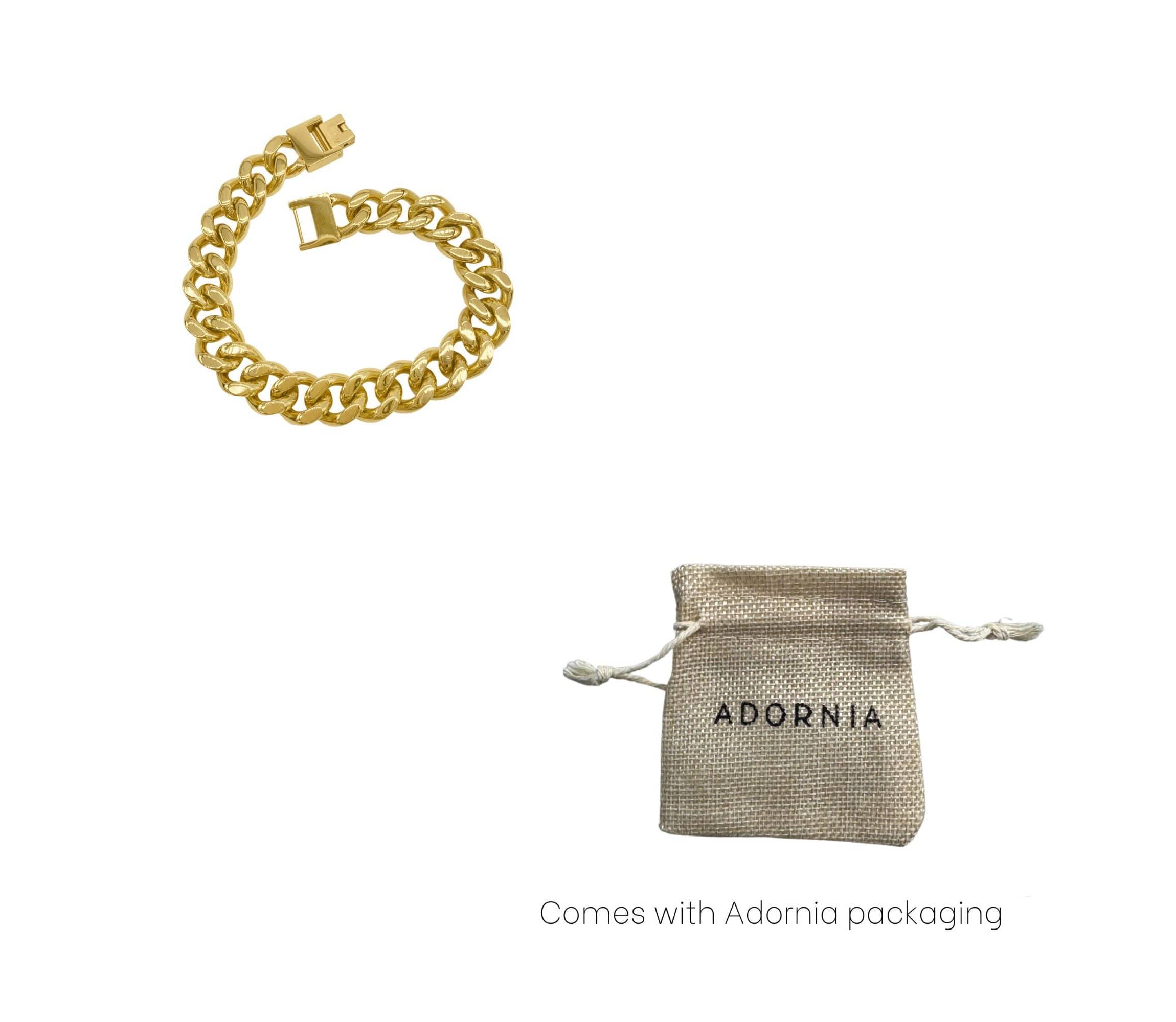 Mens Tarnish Resistant 14k Gold Plated Extra Thick Cuban Chain
