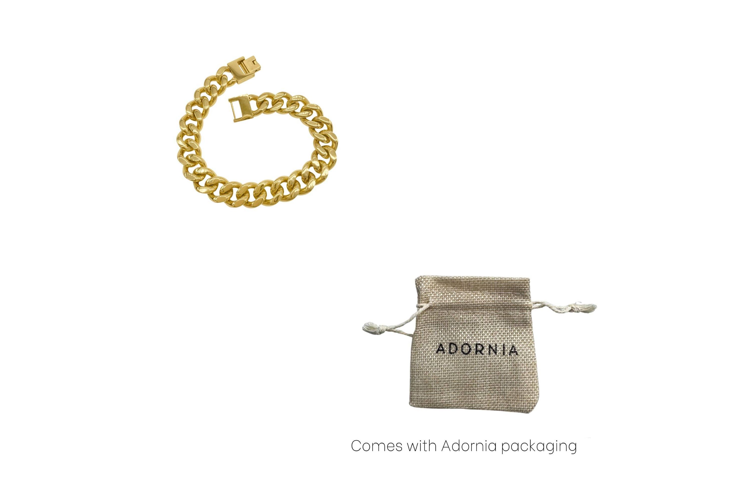 Mens Tarnish Resistant 14k Gold Plated Extra Thick Cuban Chain