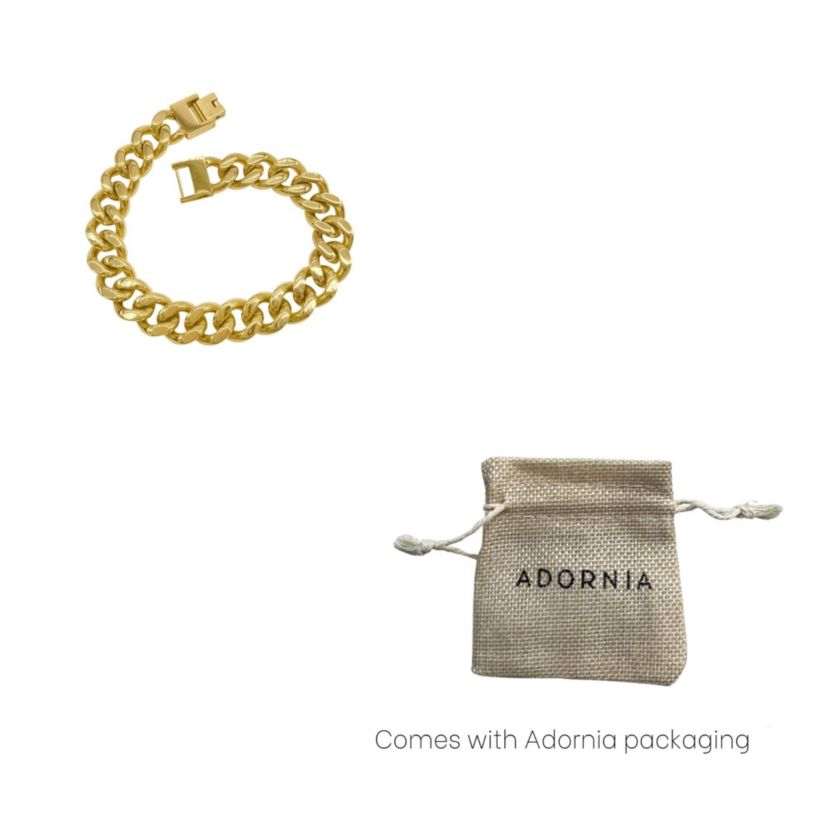 Mens Tarnish Resistant 14k Gold Plated Extra Thick Cuban Chain