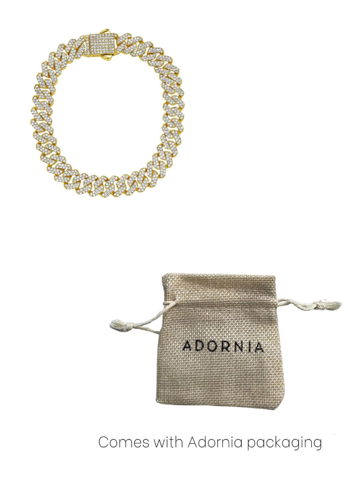 Mens 14k Gold Plated 10mm Cuban Edge Chain CZ Bracelet