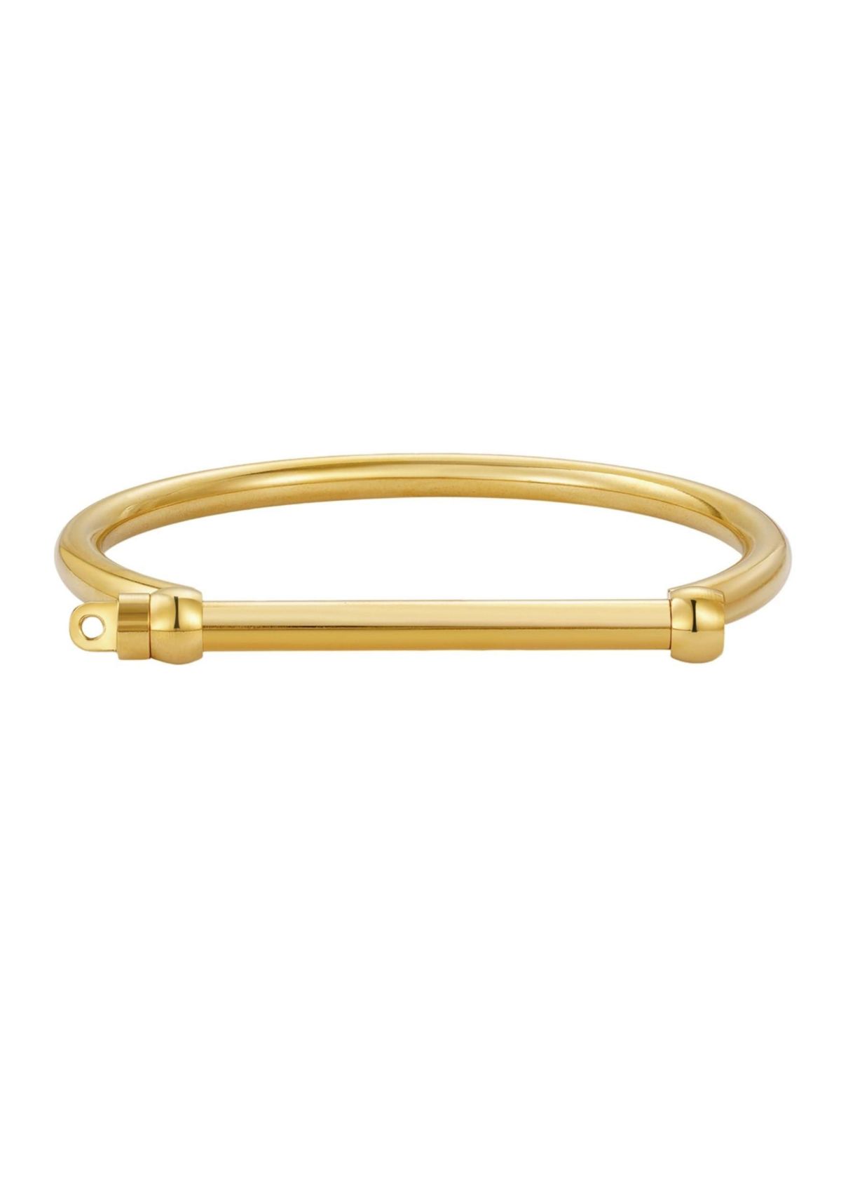 Tarnish Resistant 14k Gold Mens Screw Cuff
