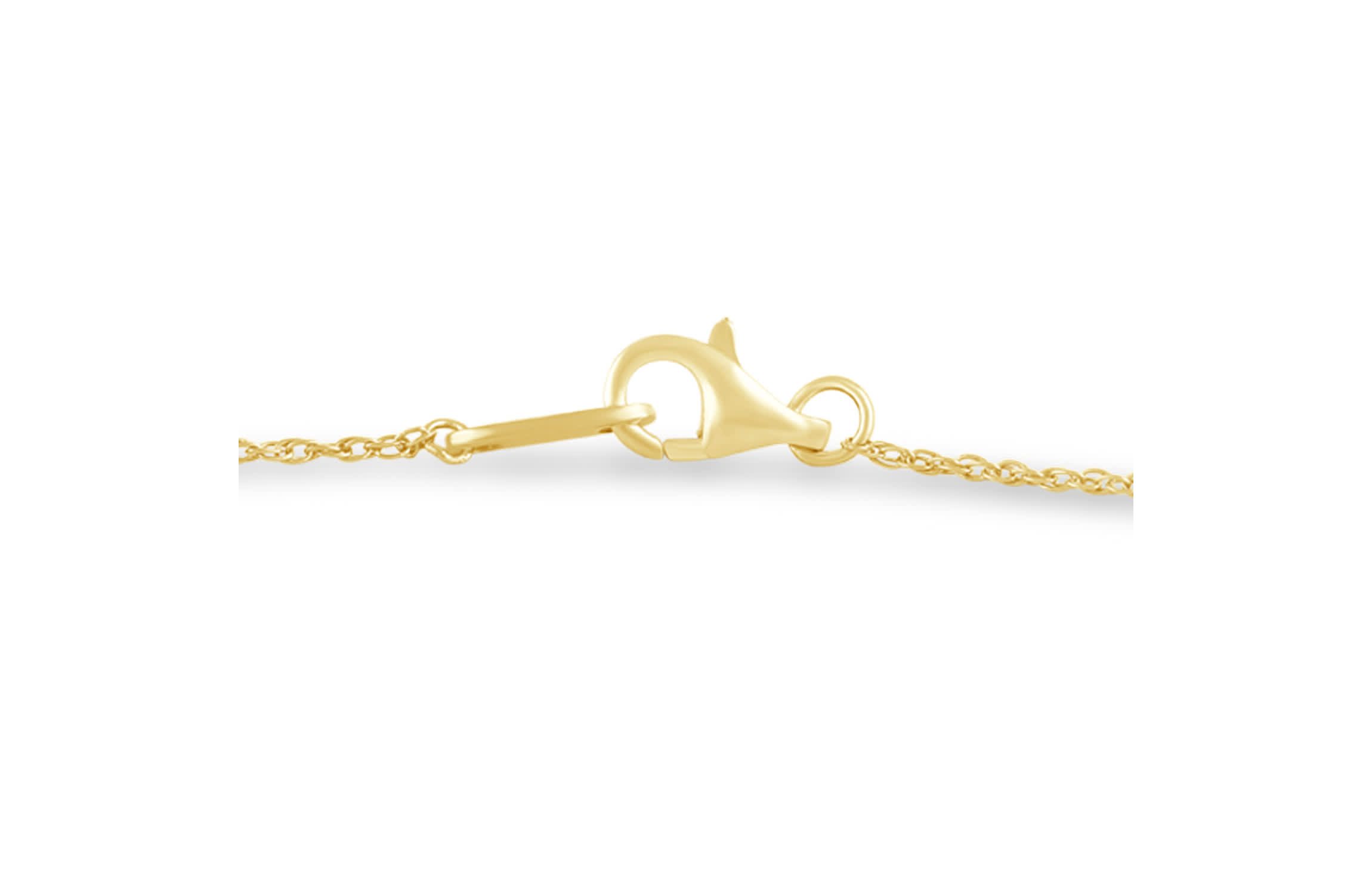 Womens Diamond Rope Heart Chain Bracelet
