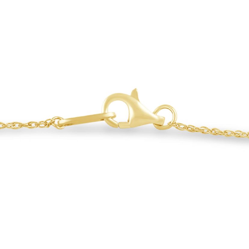 Womens Diamond Rope Heart Chain Bracelet