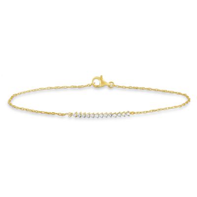 Verifine Jewelry Womens Diamond Rope Bar Bracelet