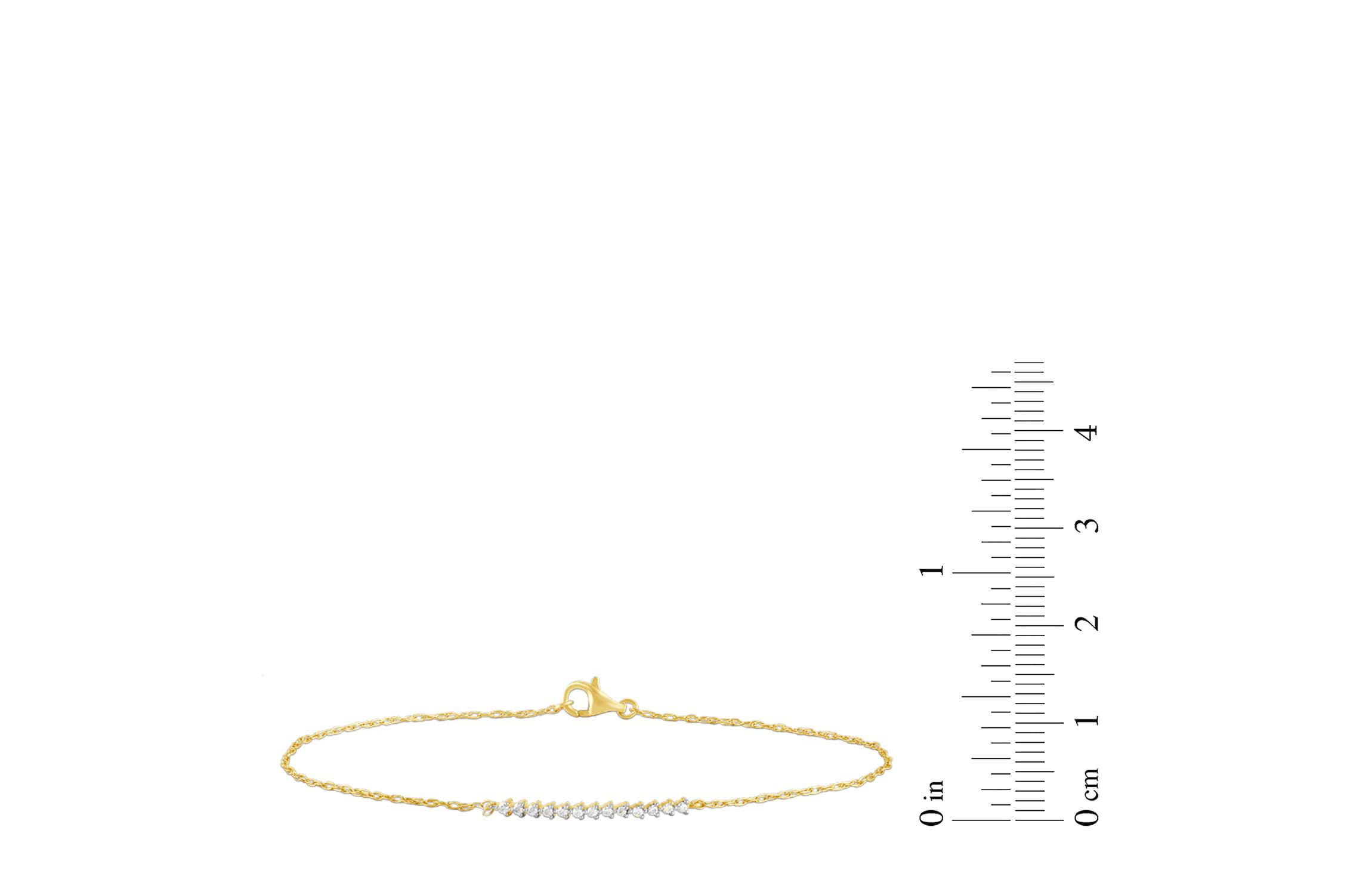 Womens Diamond Rope Bar Bracelet