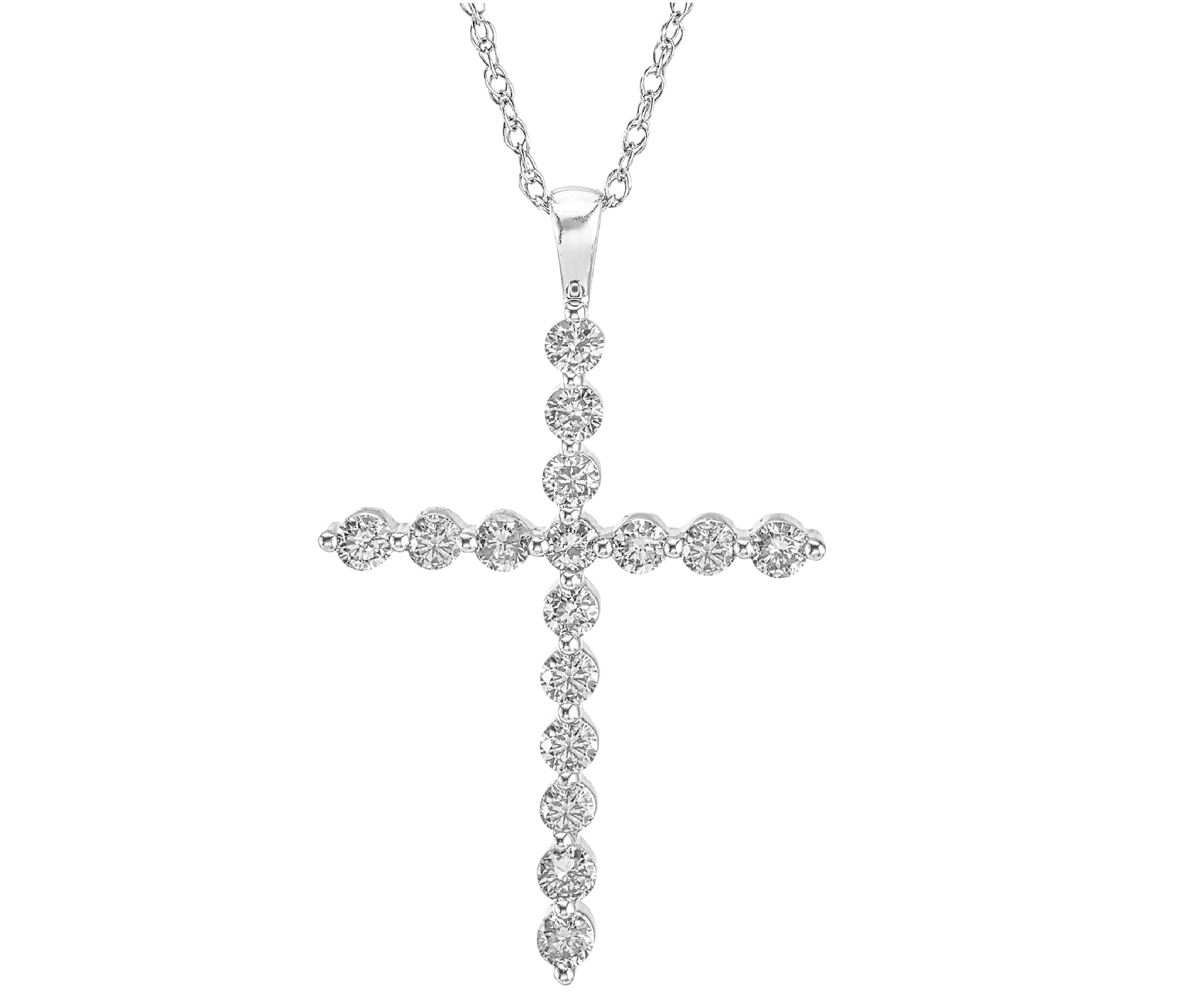 2 ct. tw. Diamond Cross Pendant in 14K Gold