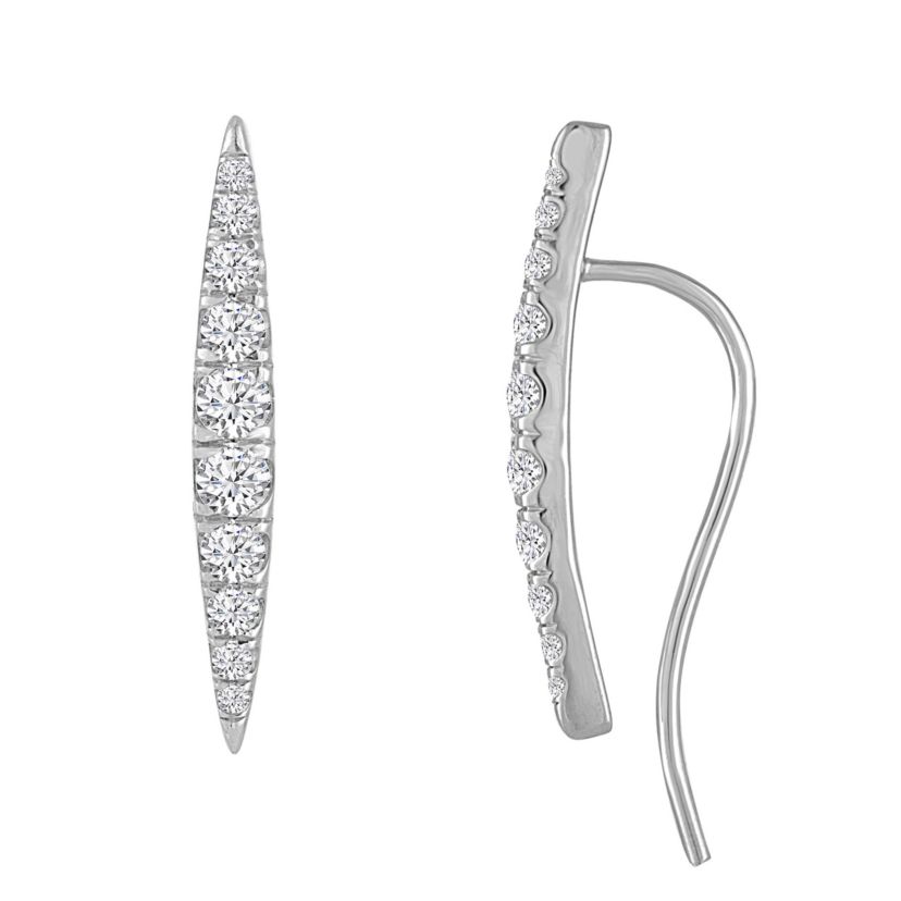 3/4 ct. tw. Diamond Climber Earring in 10K Gold