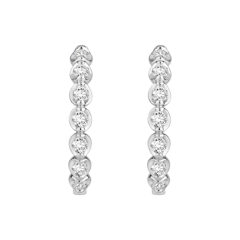 1/2 ct. tw. Diamond Hoop Earring in 18K Gold