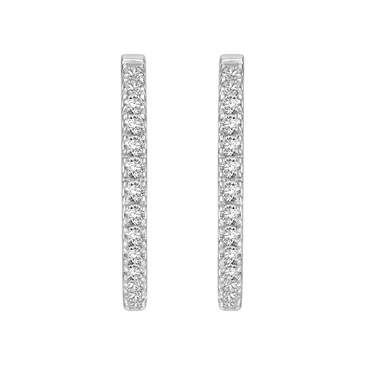 1 1/2 ct. tw. Diamond Hoop Earring in 18KGold