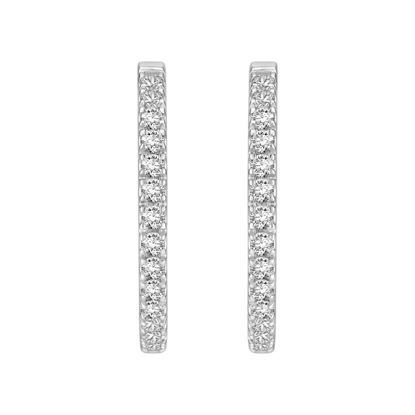1 1/2 ct. tw. Diamond Hoop Earring in 18KGold