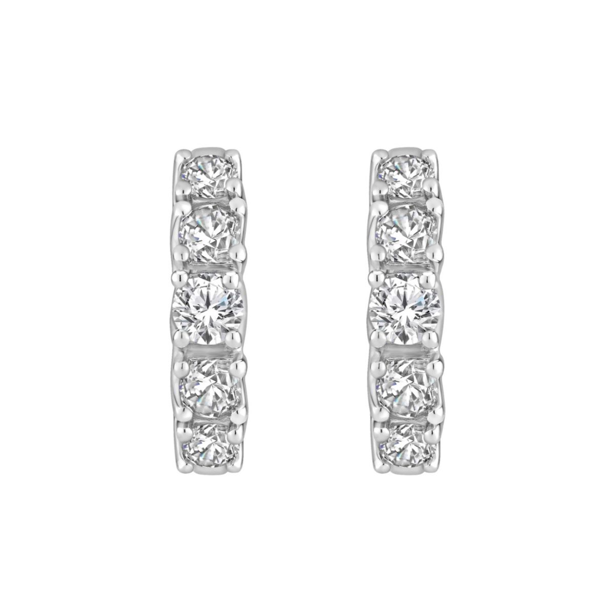1 ct. tw. Diamond Hear Desire Hoop Earring in 18K Gold