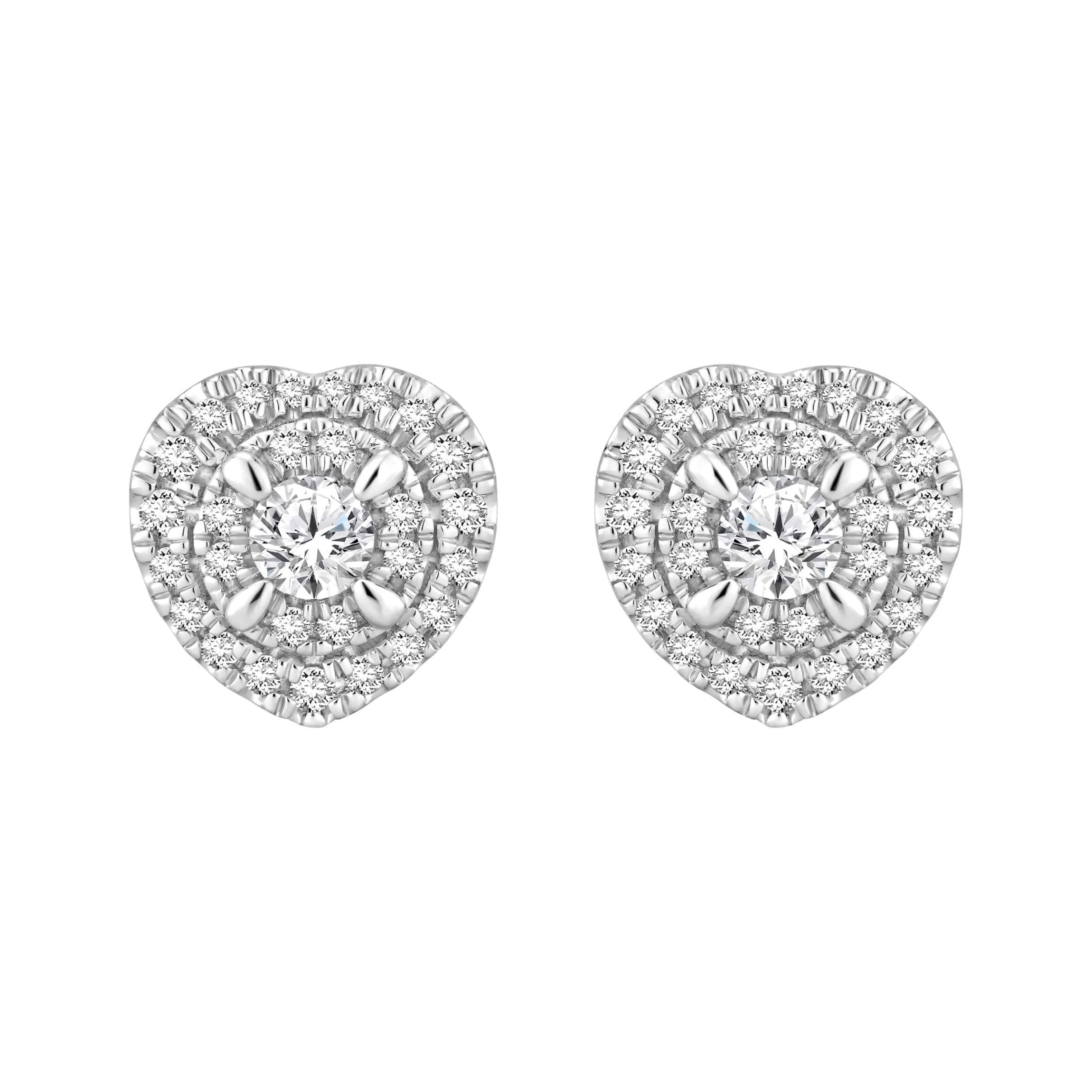 7/8 ct. tw. Diamond Heart Shape Composite Earring in 14K gold