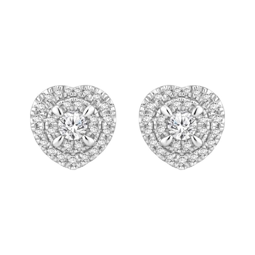 7/8 ct. tw. Diamond Heart Shape Composite Earring in 14K gold