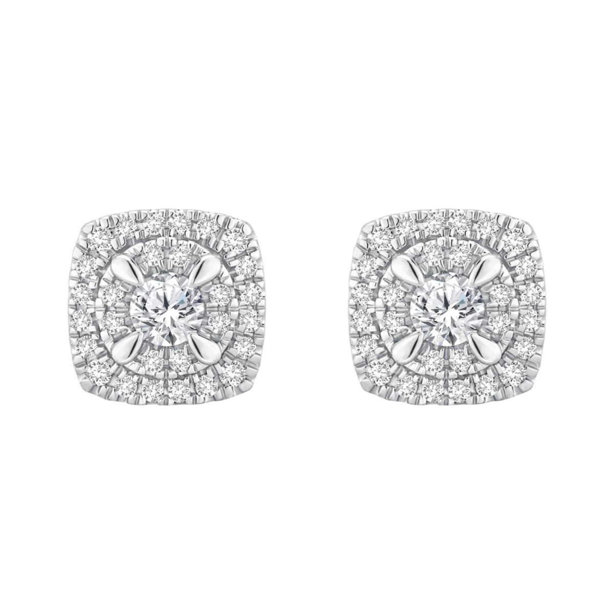 7/8 ct. tw. Diamond Cushion shape Composite Earring in 14K Gold
