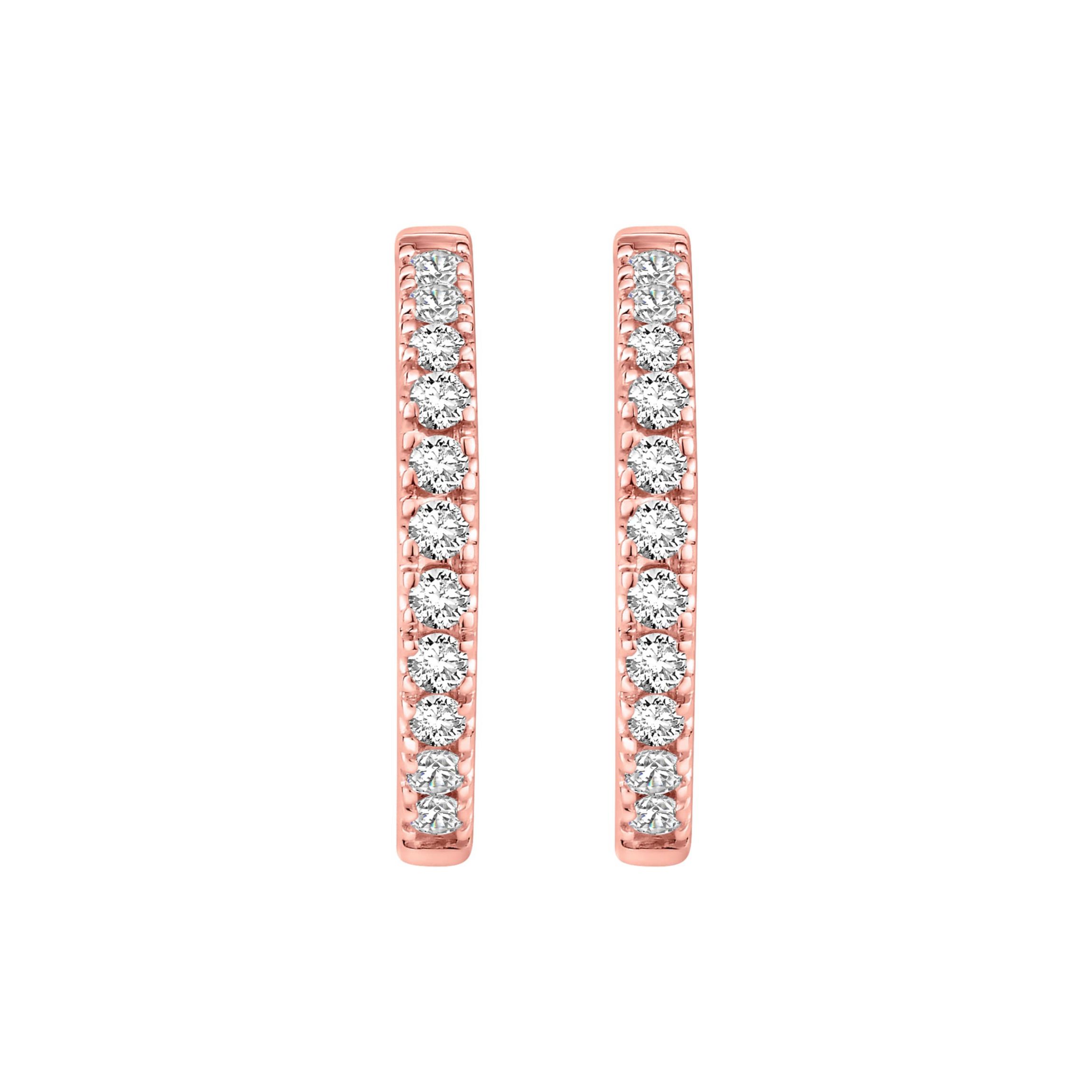 1/2 ct. tw. Diamond Hoop Earring in 10K Gold