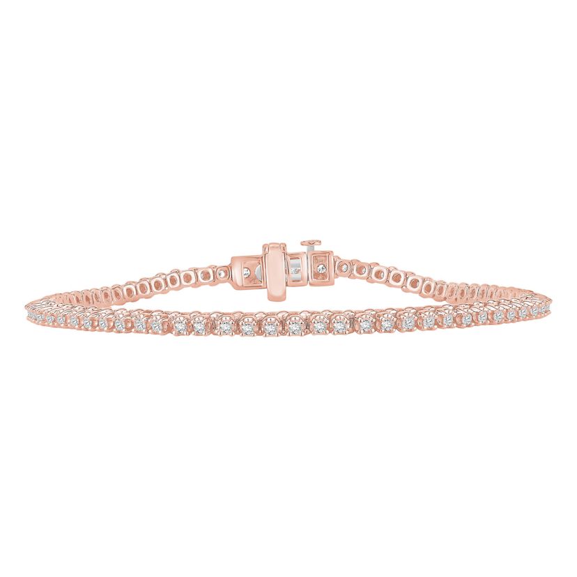 1 ct. tw. Diamond Straight Line Bracelet in 10K Gold