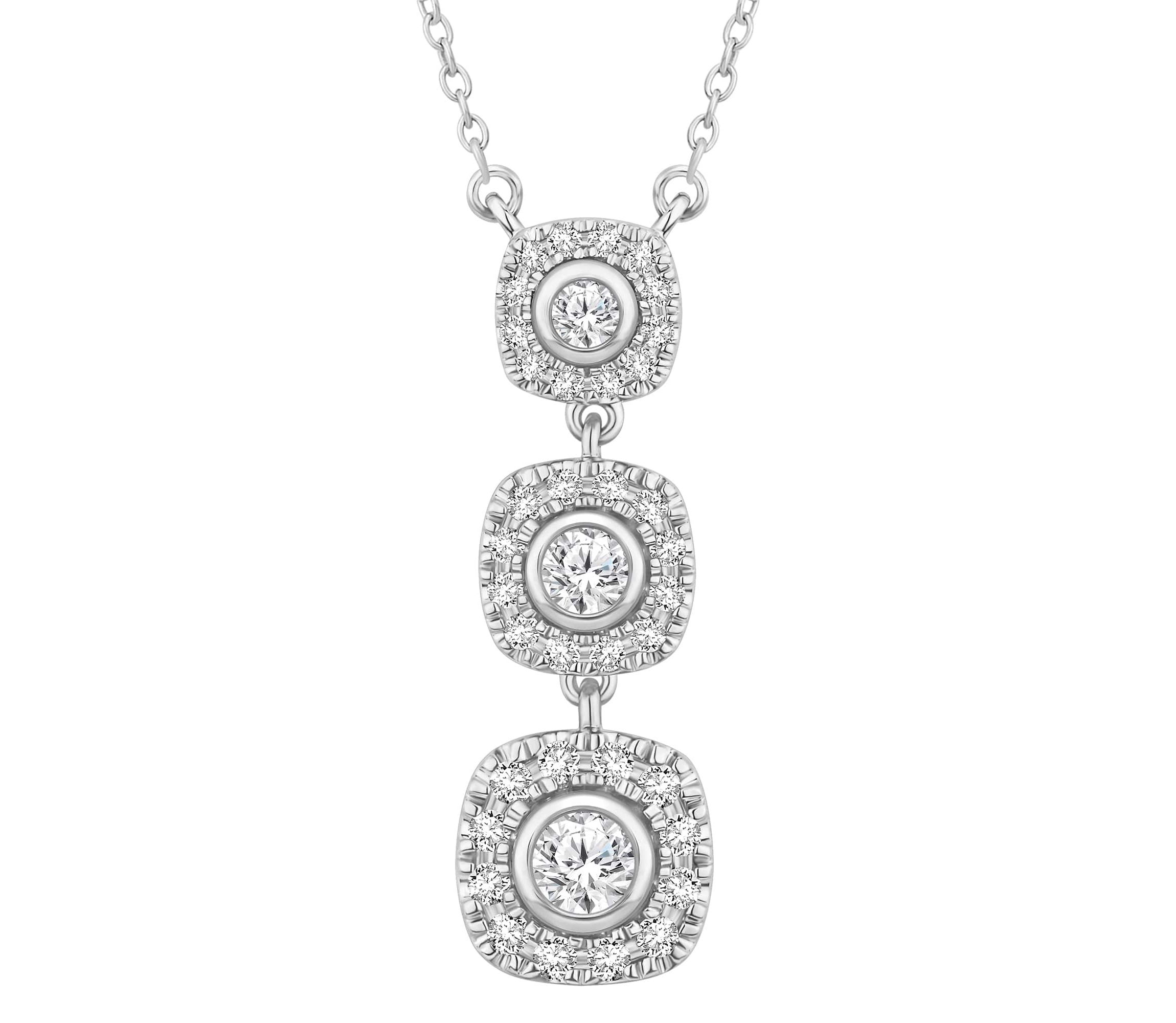 1 ct. tw. Diamond Three Station Fashion Pendant in 14K Gold