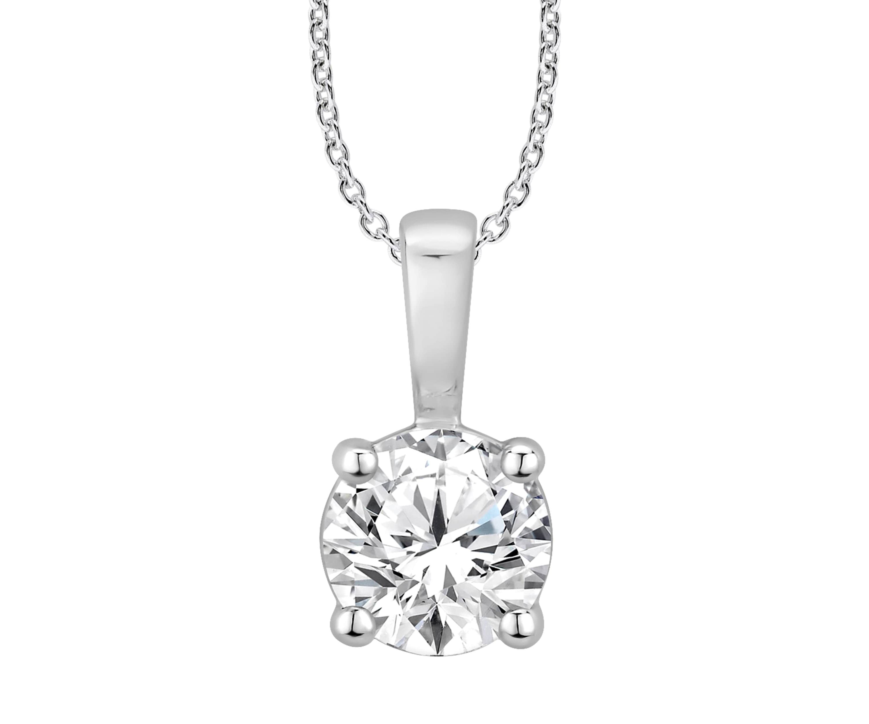 1/2 ct. tw. Diamond Heart Desire Solitare Pendant in 18K Gold