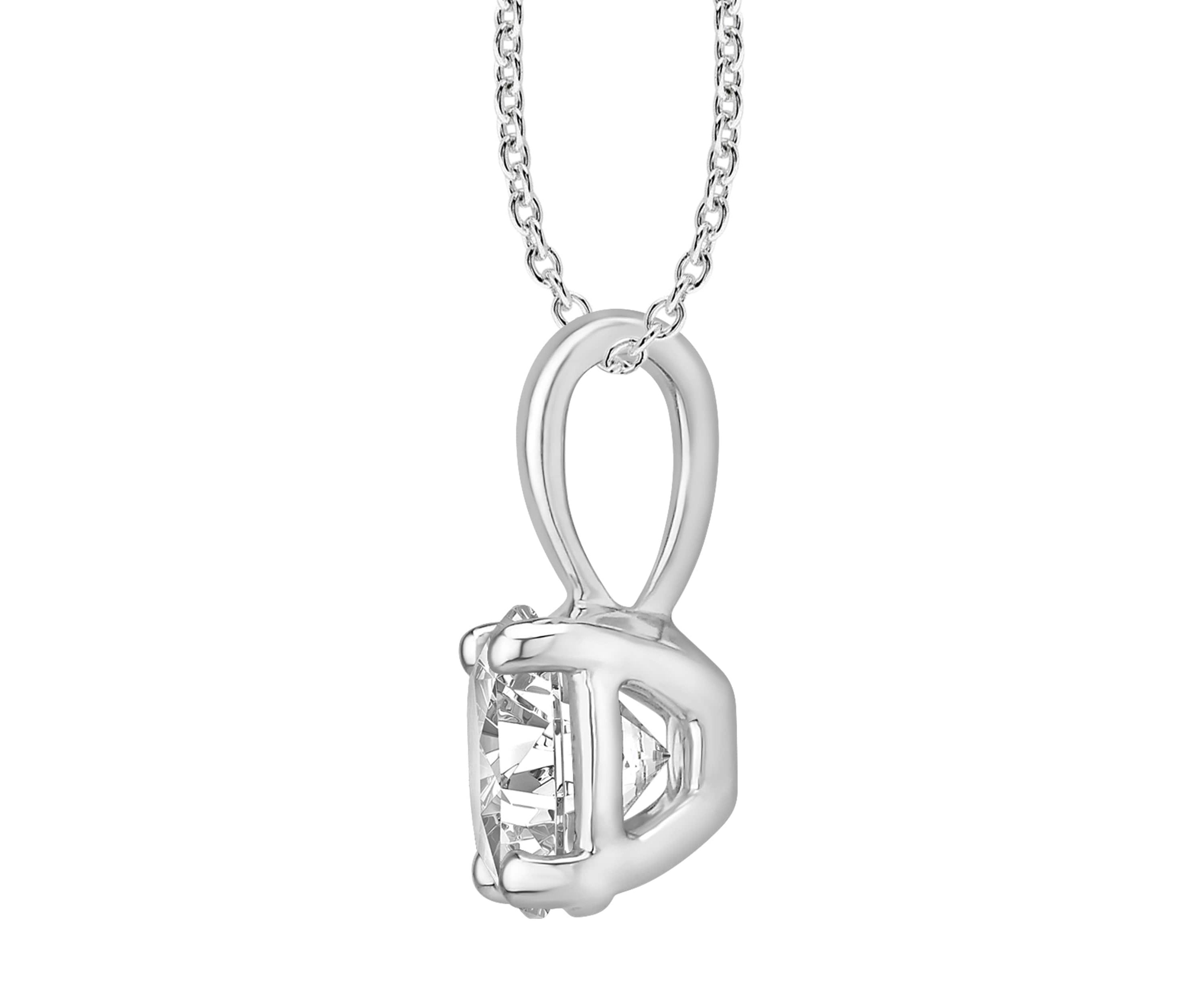 1/2 ct. tw. Diamond Heart Desire Solitare Pendant in 18K Gold