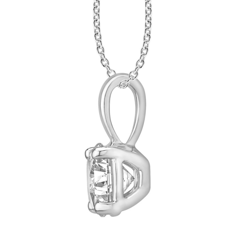 1/2 ct. tw. Diamond Heart Desire Solitare Pendant in 18K Gold