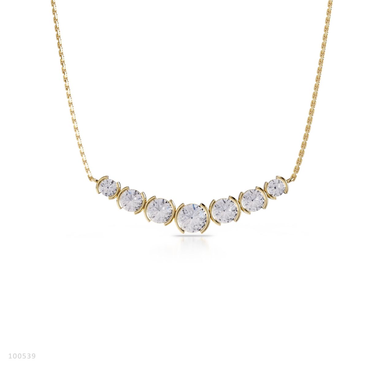 Lab Created 18k Vermeil Plated Silver 2.8 Ct Round Lab Grown Diamond Pendant Necklace 18"