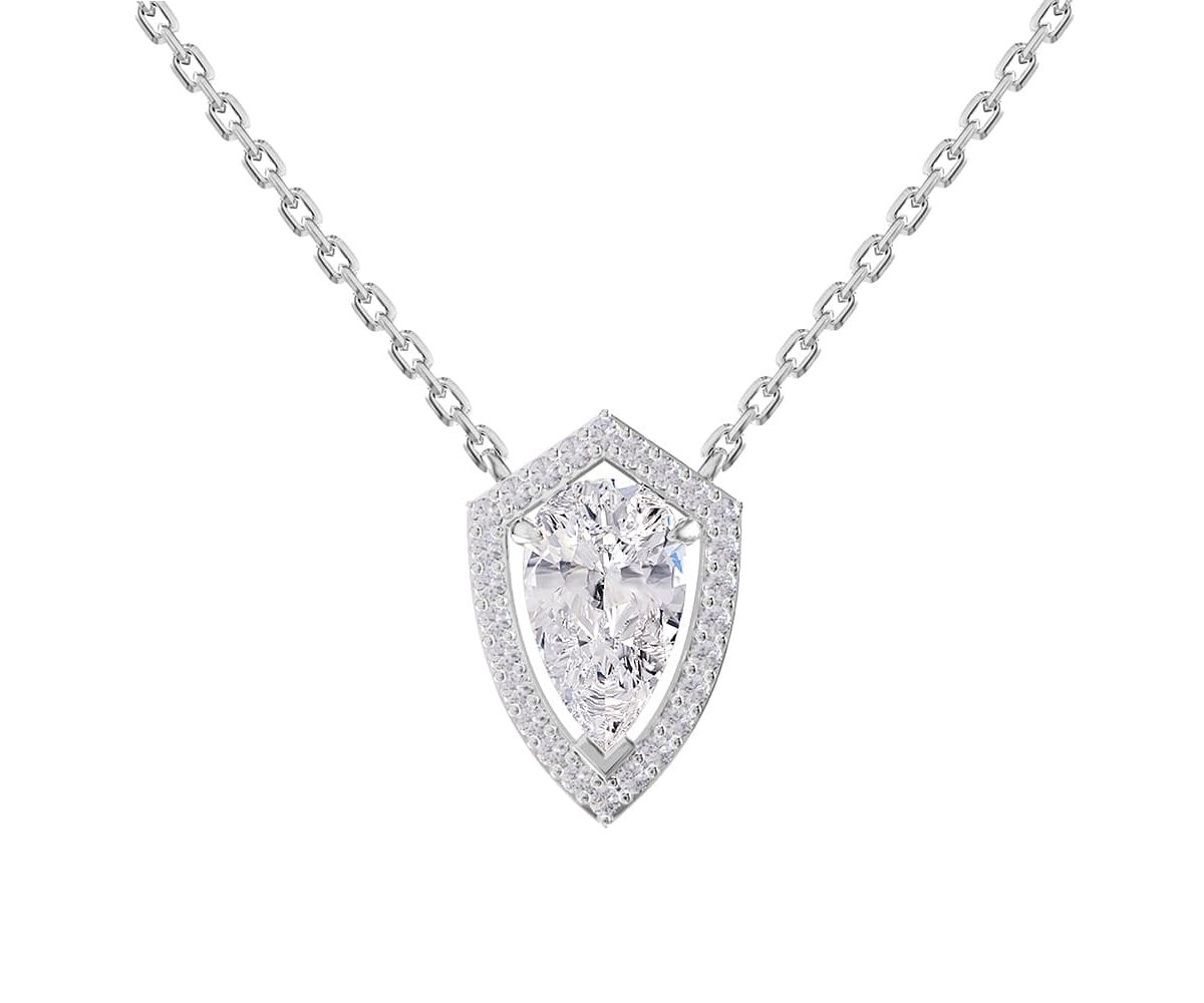 Lab Created Sterling Silver 2.5 Ct Lab Grown Diamond Pendant Necklace 18"