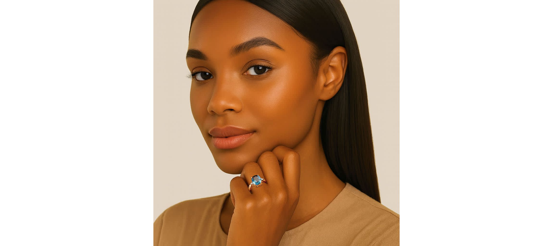 4.51 TCW Genuine London Blue Topaz Ring in Gold-Plated Sterling Silver