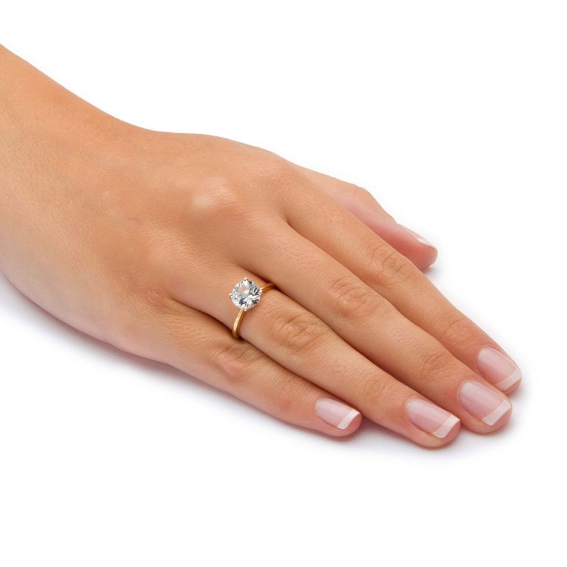 2.50 Cttw. Round Genuine Topaz 10k Yellow Gold Solitaire Bridal Engagement Ring