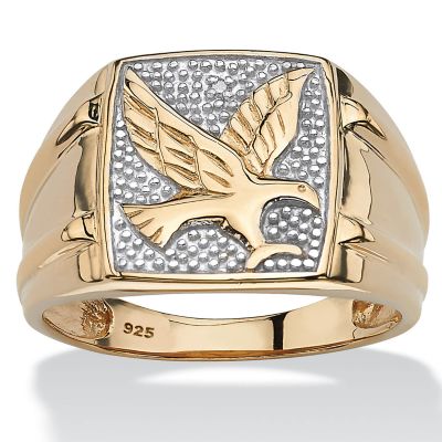 Seta Jewelry Men's Round Diamond Two-Tone 18k Yellow Gold-plated ...