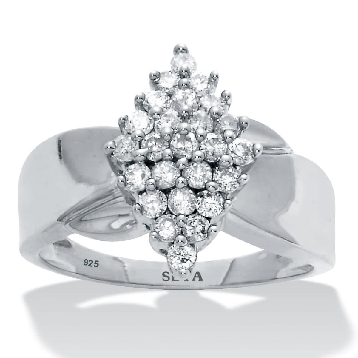 Seta Jewelry .50 TCW Diamond Sterling Silver Cluster Ring | Belk