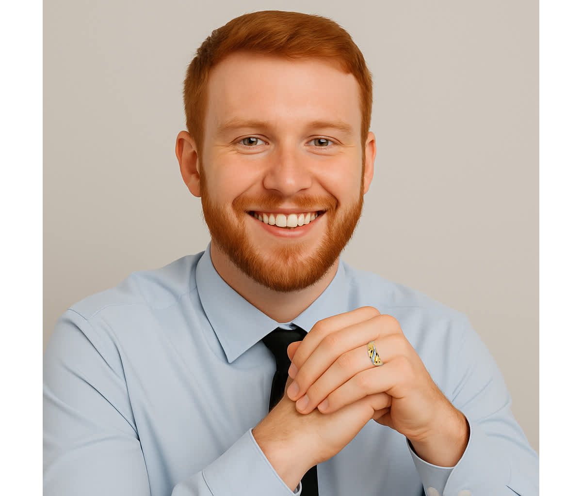 Mens Diamond Accent Ring in Gold-Plated Sterling Silver