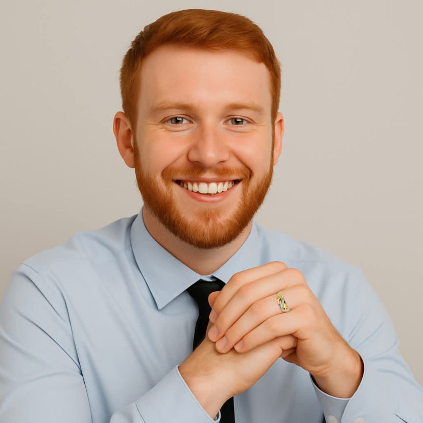 Mens Diamond Accent Ring in Gold-Plated Sterling Silver